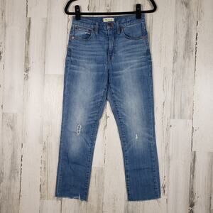 Madewell Blue Denim The High-Rise Slim Crop Boyfriend Jeans Women's Size 24